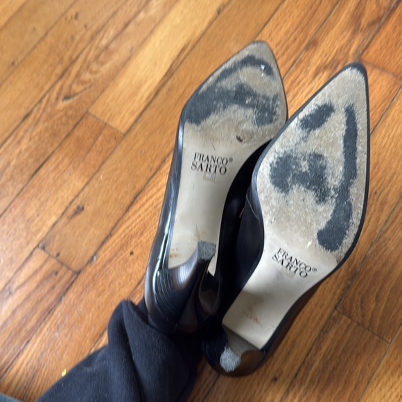 Franco Sarto Elegant Pointed Toe Black Women's Heels 8 - Picture 6 of 7